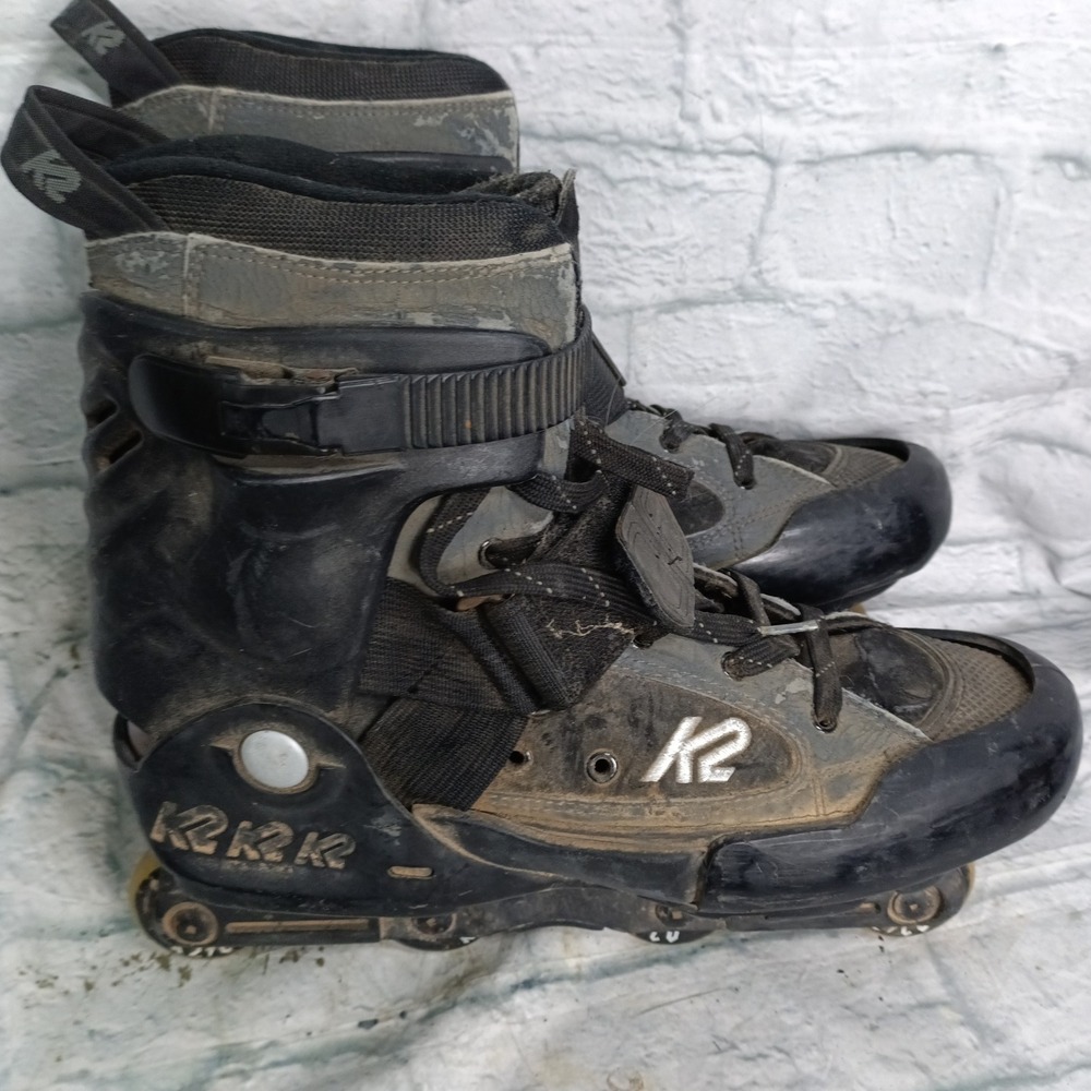 K2 125 CC Aggressive Inline Skates Mens Size 14 Black Grey S-01131-C Vintage